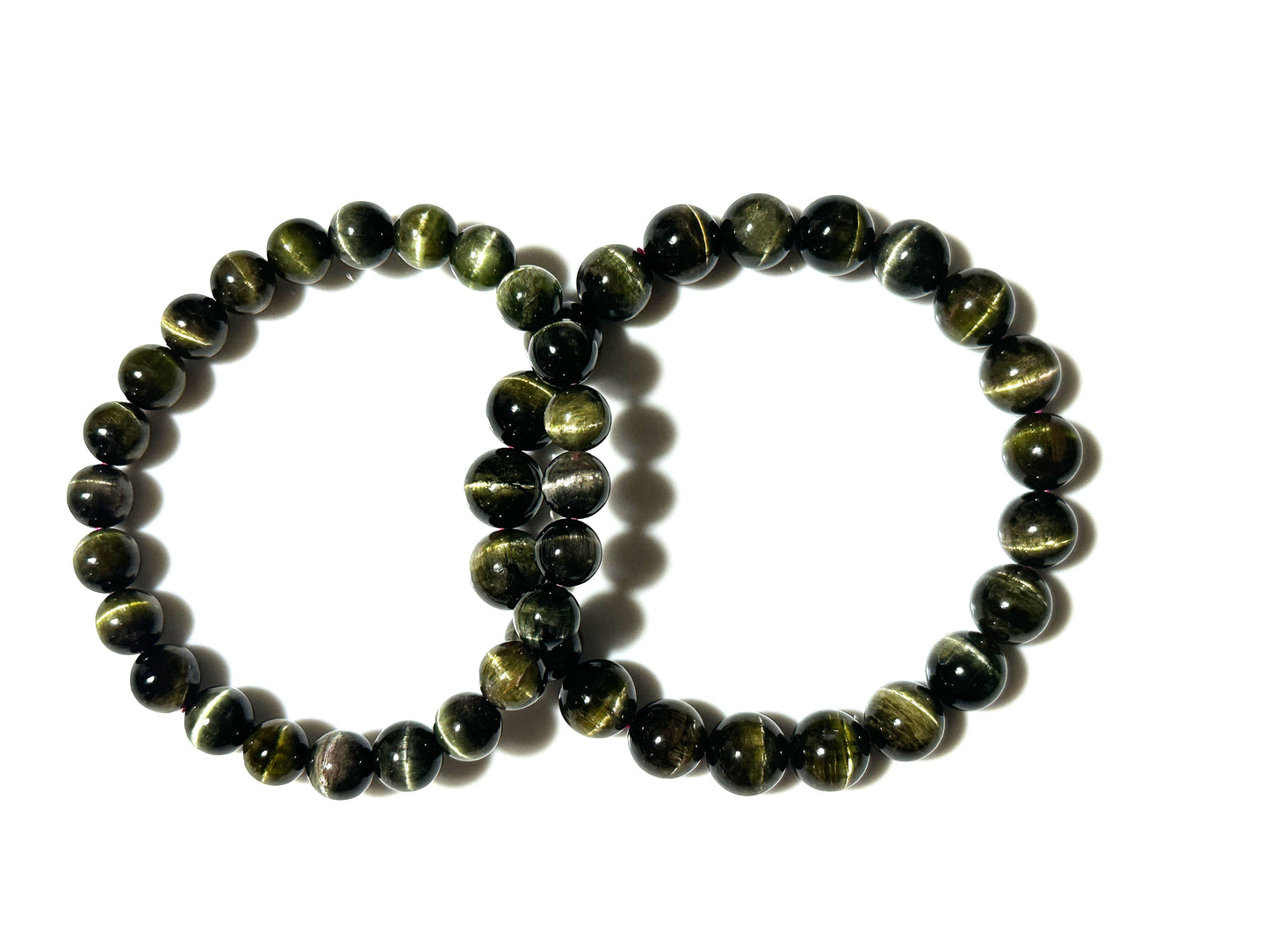 グリーンキャッツアイトルマリン ブレスレット AAA