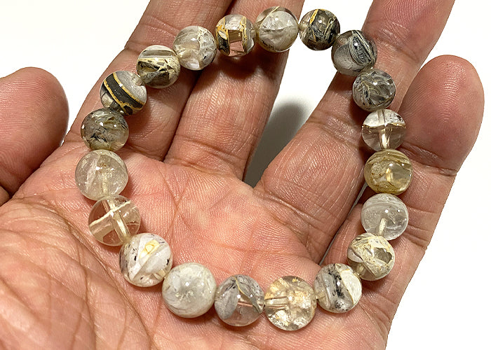 【1点物】アゲートインクオーツ AAA 9mm No.1