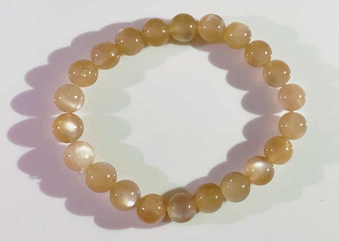 【1点物】オレンジムーンストーン ブレスレット AAA No.2 8mm
