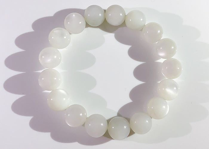 【1点物】ホワイトムーンストーン ブレスレット AAA No.2 12mm