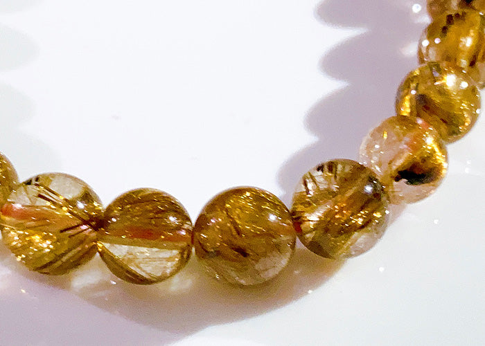 【1点物】ブロンズルチルクオーツ ブレスレット AAA No.2 7mm~8mm