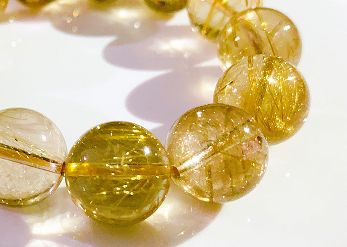 【1点物】ルチルクオーツ ブレスレット AAA No.12 14mm